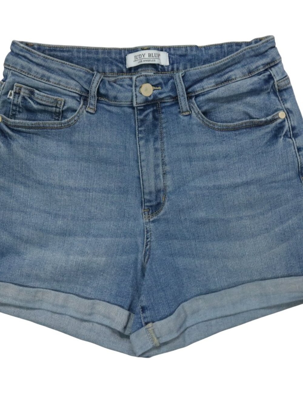 Judy Blue Stretch Denim Jean Shorts Cuffed Hems Style JB150096